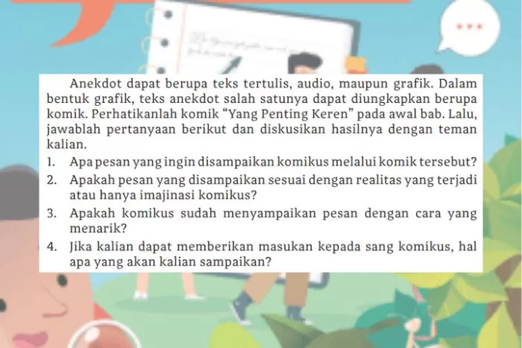 Bahasa Indonesia kelas 10 halaman 29 Kurikulum Merdeka: Pesan yang disampaikan dalam komik 'Yang Penting Keren'