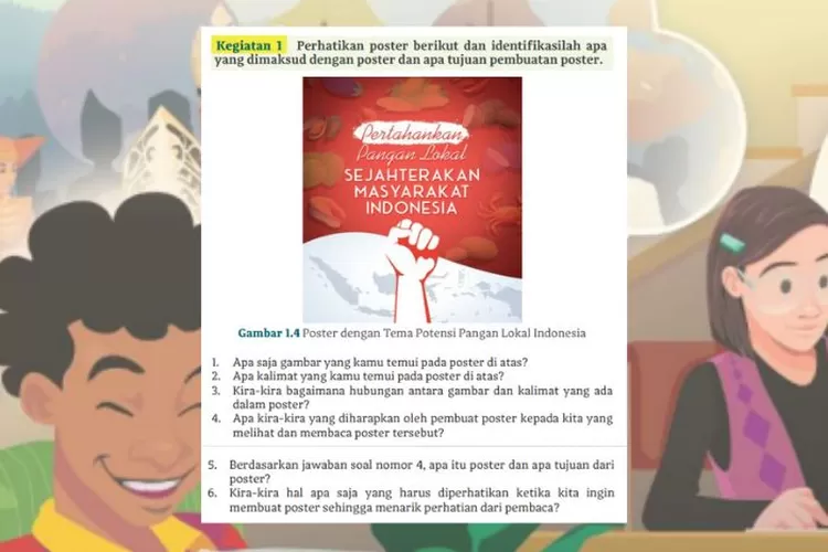 Bahasa Indonesia kelas 11 halaman 21 Kurikulum Merdeka: Identifikasi poster bertemakan Potensi Pangan Lokal Indonesia