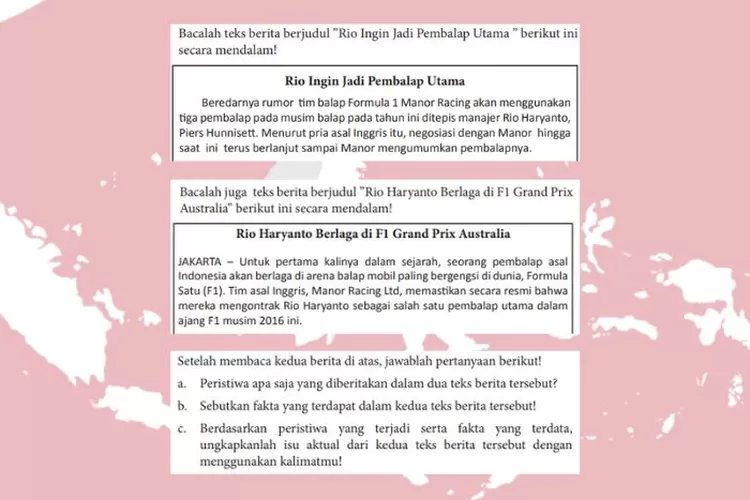 Bahasa Indonesia kelas 12 halaman 93-96: Menentukan isu aktual dalam teks berita tentang Rio Haryanto