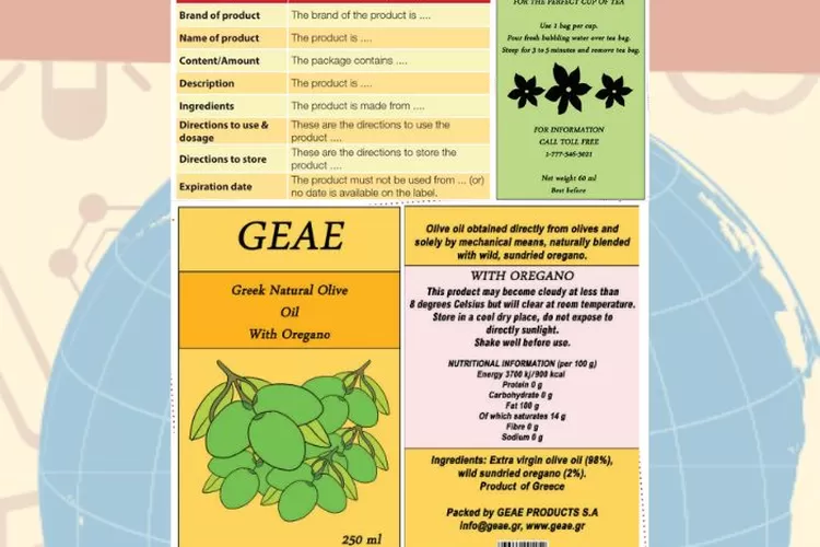 Bahasa Inggris kelas 9 halaman 47: Presentation guide based on facts about Kraton Tea dan Geae Greek Natural Olive Oil