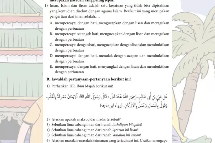 PAI kelas 10 halaman 55-58 Kurikulum Merdeka: Tauhid dan lima cabang iman (syu'abul)