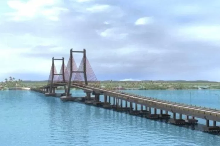 Desain Jembatan Bulan Kaltara.  (dok. Dinas PUPR Perkim Kaltara)