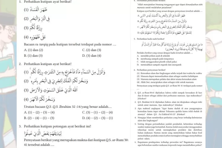 Agama Islam kelas 8 halaman 23-26 Kurikulum Merdeka: Kelestarian alam dan kehidupan dalam ayat-ayat Al Quran