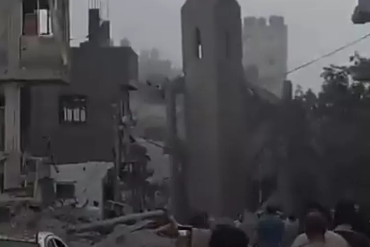 Rudal Israel Menyerang Palestina (Foto: Tangkap Layar Video X @OnlinePalEng)