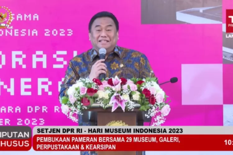 Rachmat Gobel bawa nama Cak Imin di Hari Museum Nasional 2023 (Foto: Gorajuara/ Tangkap layar YouTube DPR RI)