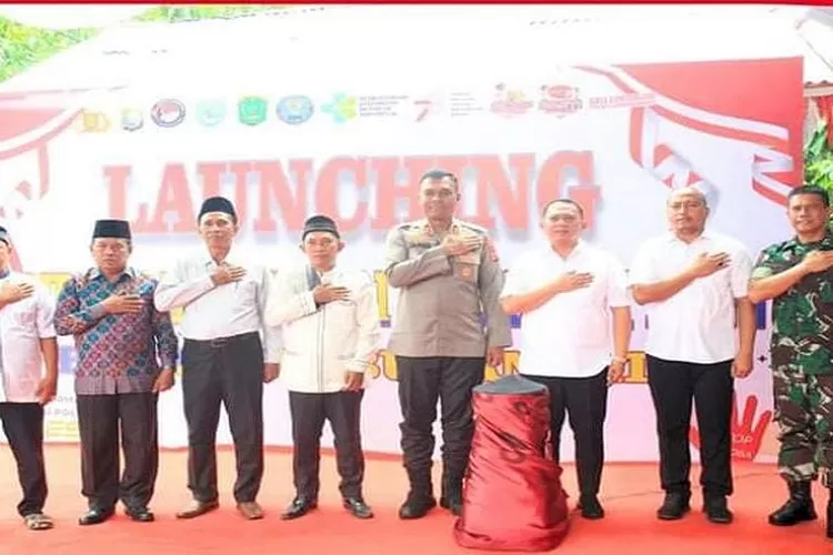 Bupati Labuhanbatu bersama Forkopimda Saat Launching Kampung Tangguh bebas Narkoba (Realitasonline.id/RS)