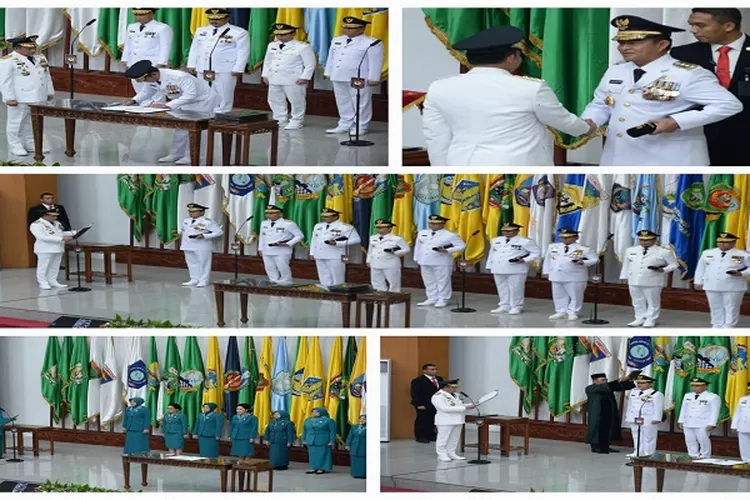 Mendagri Tito Karnavian melantik dan memgambil sumpah Hassanudin Pj Gubernur Sumut bersama&nbsp;Delapan Pj Gubernur lainnya, di Aula Sasana Bhakti Praja Gedung C Kantor Kemendagri Jakarta Pusat, juga pelantikan Pj Ketua TP PKK Sumut dan 8 provinsi lain (Realitasonline.id/Dok)