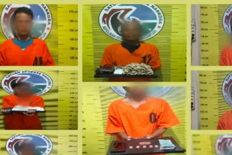 14 tersangka penyalahguna narkotika yang ditangkap personil Polres Padangsidimpuan kurun waktu 10 hari. (Realitasonline.id/ RI)