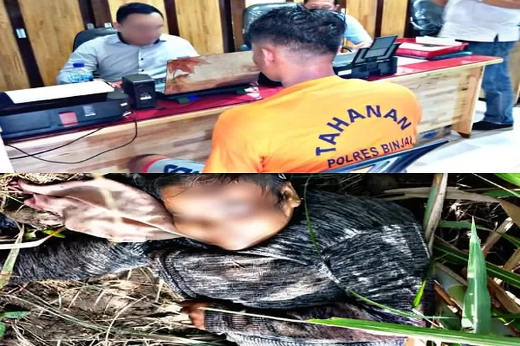 AP diduga pelaku membunuh dan membuang mayat pacarnya di kebun tebu di desa Tandam Hilir Hamparan Perak ( Realitasonline.id/MA)