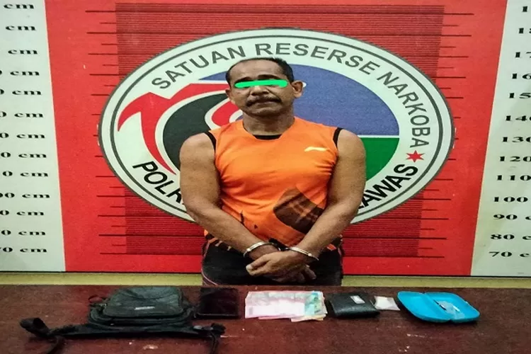 JP oknum Satpam BUMN, terduga pengedar narkotika golongan I jenis Sabu sabu, diamankan Satres Narkoba Polres Palas (Realitasonline.id/SS)