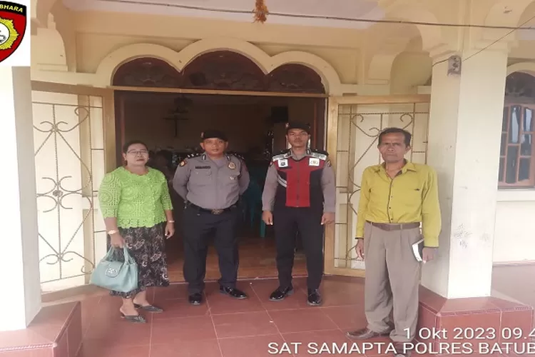  Patroli Sat Samapta Polres Batubara yang melaksanakan pengamanan rumah ibadah. ( Realitasonline.id/Dok)