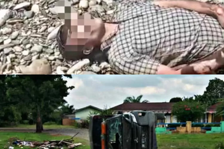 Korban yang tewas (atas) beberapa hari lalu berujung pengrusakan asset milik perusahaan (Realitasonlie.id/dok)