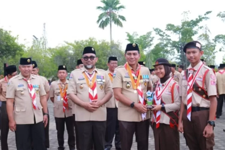 Bupati MFA Pimpin Apel Puncak Peringatan Hari Pramuka ke-62 Tahun 2023 (Dok. Annuza)