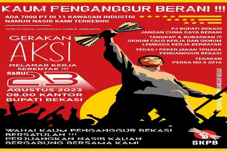 Aksi Kaum Penganggur Kabupaten Bekasi (satuarah.co)