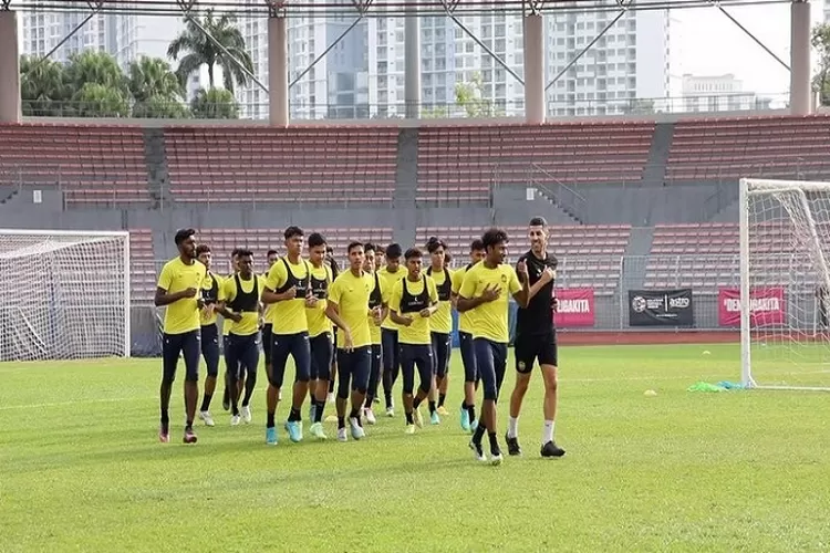 Timnas Malaysia U23 Jalani Sesi Latihan Sebelum Bertanding d Kualifikasi Piala Asia U23 2024 Lawan Bangladesh ( instagram.com/@famalaysia)