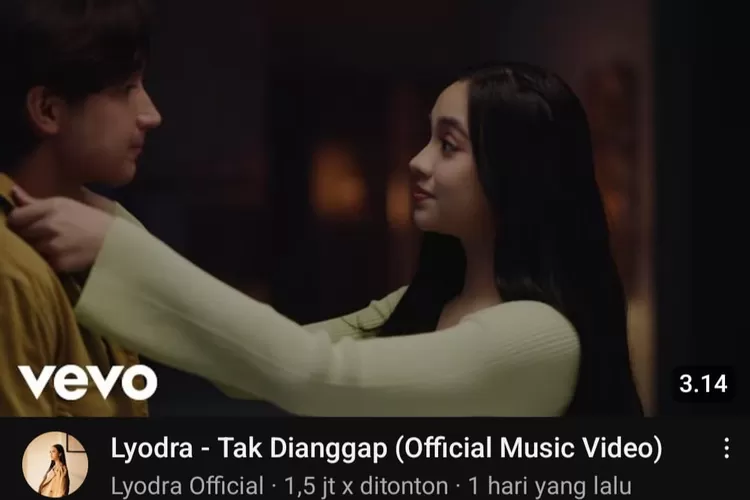 Lirik lagu Lyodra-Tak dianggap  (Youtube)