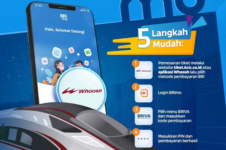 Promo naik kereta cepat WHOOSH melalui aplikasi BRImo. (dok. BRI)