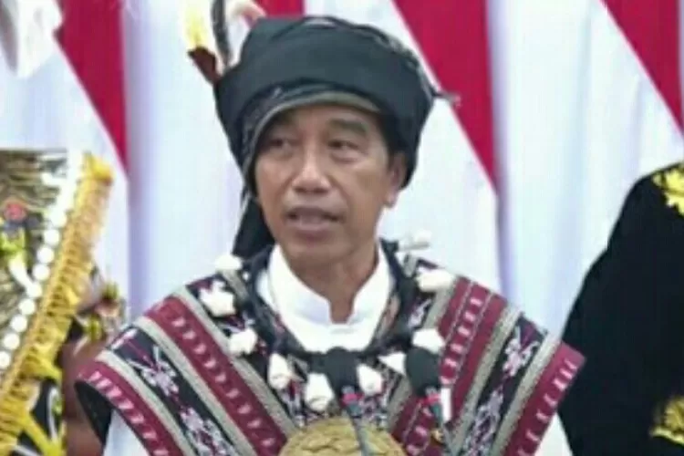 Presiden Jokowi berpidato di Sidang Tahunan MPR dan Sidang Bersama DPR dan DPD menyambut HUT Ke-78 Kemerdekaan RI. (Tangkapan layar BPMI Setpres)