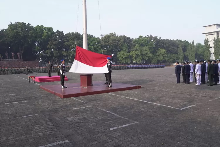 Upacara  peringatan Hari Ulang Tahun Ke-78 Republik Indonesia  yang berlangsung di Mabes TNI, Cilangkap, Jakarta Timur, Kamis (17/8/2023). Foto: Puspen TNI