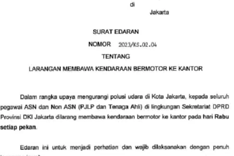 SE Sekwan DPRD DKI Jakarta 