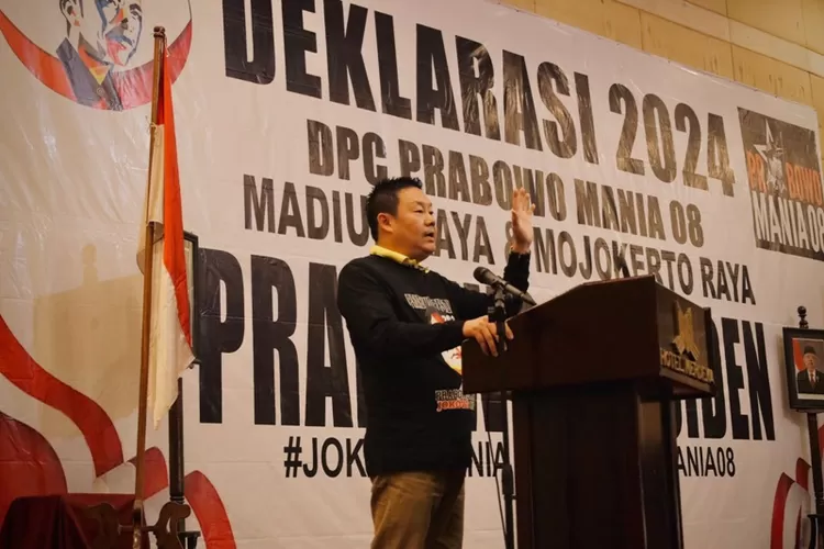 Ketua Dewan Pimpinan Daerah (DPD) Prabowo Mania 08 Jawa Timur Bambang Widjanarko Setio.