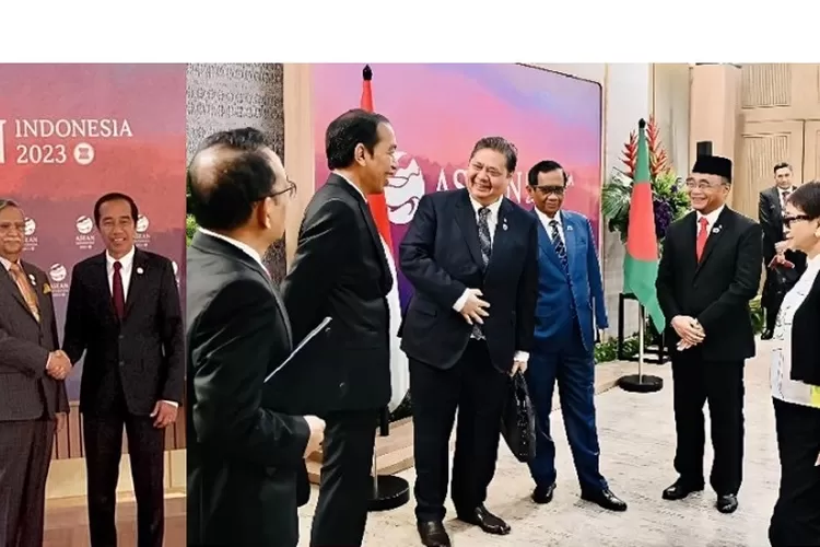 Sejumlah menteri mendampingi Presiden Joko Widodo saat melakukan pertemuan dengan Presiden Bangladesh Mohammed Shahabuddin di sela-sela KTT ASEAN di Jakarta, Rabu (Ist)