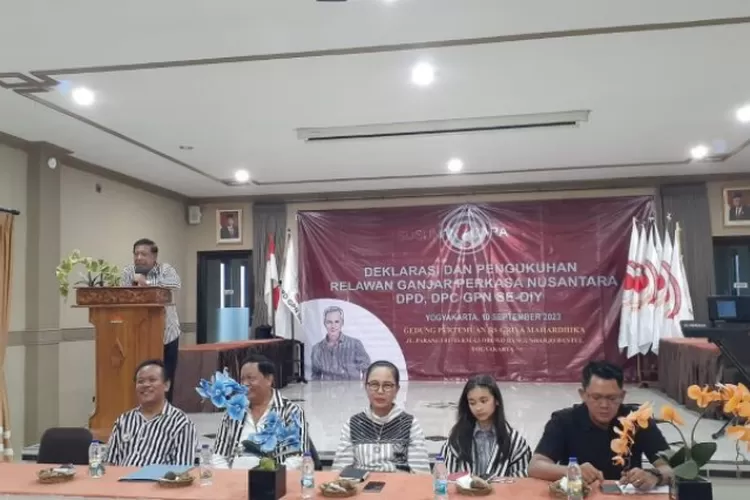 Deklarasi dan pengukuhan pengurus Ganjar Perkasa Nusantara (GPN) se Daerah Istimewa Yogyakarta DIY.  (Istimewa )