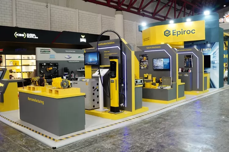 Booth Epiroc di Mining Indonesia 2023 (Ist)