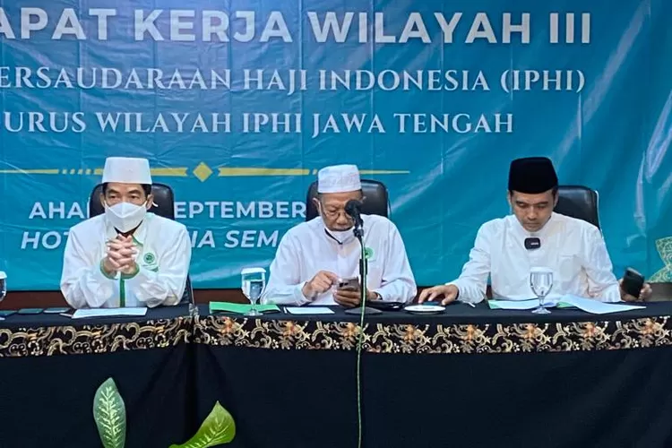 Ikatan Persaudaraan Haji Indonesia (IPHI) Jateng melaksanakan rakerwil III di Hotel Grasia yang dirangkai dengan penyegaran pengurus. (istimewa )