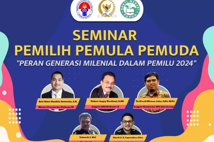 Kader Partai Golkar Robert Joppy Kardinal Libatkan Menpora dan Unsur lain Seminarkan Potensi Kaum Milenial di Pemilu 2024 (Humas Partai Golkar Papua Barat Daya)