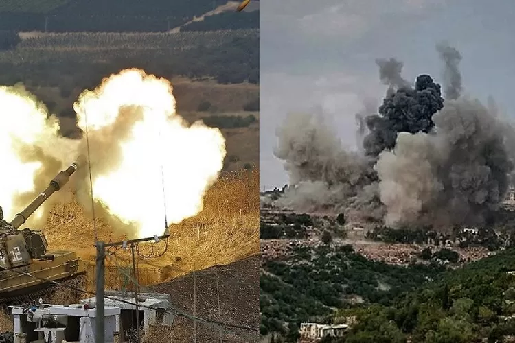 Militer Israel menggempur wilayah Lebanon Selatan setelah serangan roket Hizbullah (Ist)