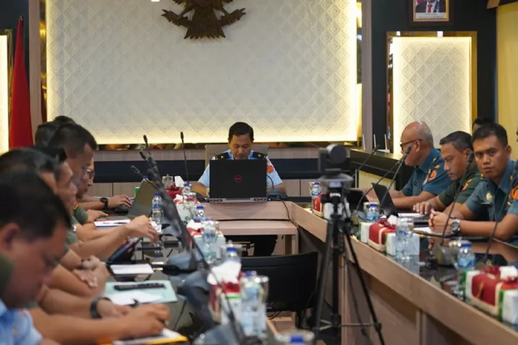 Srenum TNI menggelar Rapat Evaluasi Implementasi Akuntabilitas Kinerja Instansi Pemerintah (AKIP) TNI Tahun Anggaran 2022. Foto: Puspen TNI