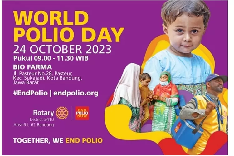&ldquo;WORLD POLIO DAY Together, We END POLIO&rdquo; selain dilaksanakan bertepatan dengan &ldquo;Hari Polio Sedunia&rdquo; sekaligus memberikan awareness tentang pentingnya layanan posyandu terhadap kemungkinan virus polio (Ist)
