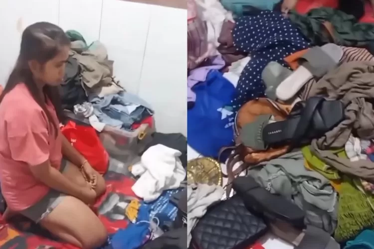 Wanita Ini Cengengesan Saat Digrebek Gegara Mencuri Baju Dan Celana ...