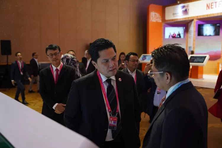 Menteri BUMN Erick Thohir mengatakan forum AIPF&nbsp;menjadi ruang untuk membuka peluang dan potensi kerja sama yang lebih terkoneksi dan terintegrasi. (BRI)
