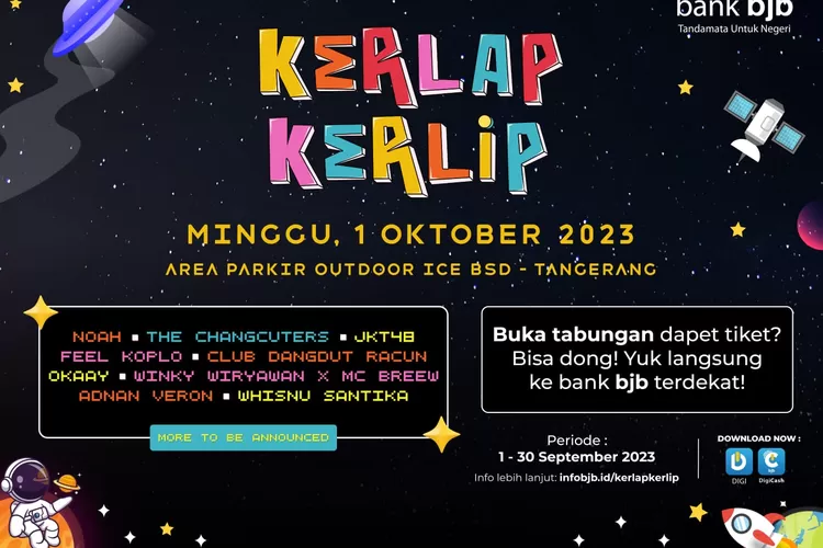 Kerlap Kerlip Festival 2023 yang didukung oleh bank bjb.