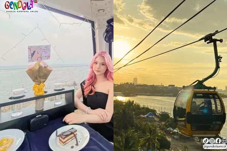 Nikmati sensasi makan romantis sky dining di gondola Ancol bareng doi. (Instagram @gondolaancol)