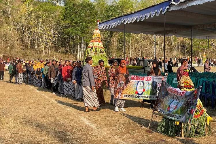  Kirab budaya adalah salah satu acara peringatan Hari Jadi ke-102 Kalurahan Karangasem, Ponjong, Gunungkidul, Sabtu, 7 Oktober 2023. (dok panitia)