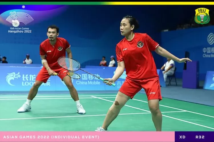 Pasangan Ganda Campuran Rinov Rinaldy/Phita H.Mentari Melaju Ke babak 16 Besar di ajang Asian Games 2023 (Instagram @ina.badminton)