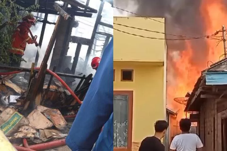 Kebakaran di permukiman padat penduduk Sampit (Instagram @zonakotim)