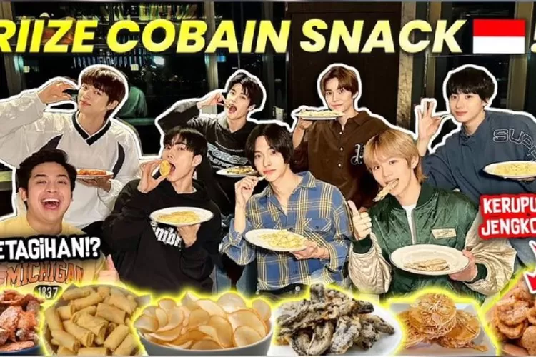 RIIZE cobain cemilan asal Indonesia (Jerome Polin)