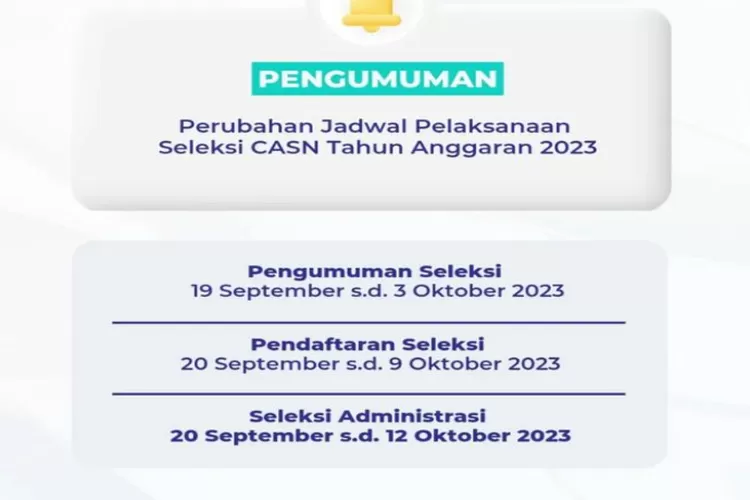 Penting! BKN Resmi Undur Pendaftaran CPNS 2023, Ini Jadwal Terbaru ...