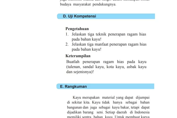 Kunci Jawaban Menghias Bahan Kayu: Kreativitas Dan Pembelajaran Seni ...