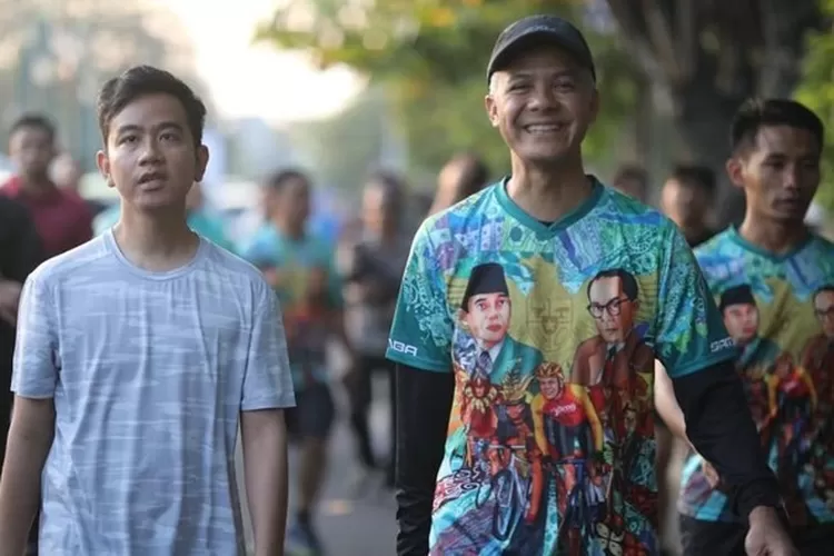 Ilustrasi: Gibran dan Ganjar saat melakukan jogging bersama. Video berdurasi 16 detik berisi ajakan dari Gibran dan sejumlah kepalad daerah kader PDIP dianggap melanggar aturan oleh Bawaslu. 