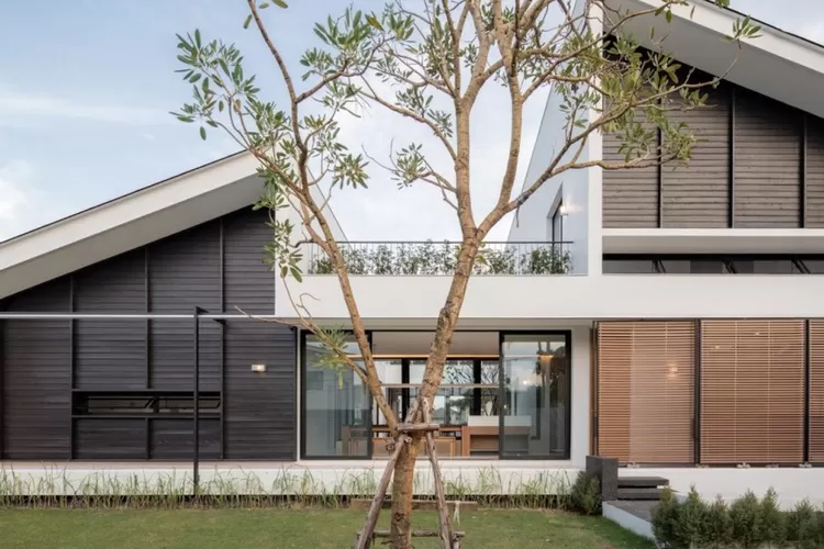 Contoh desain rumah 2 lantai minimalis. (Foto/Instagram.)