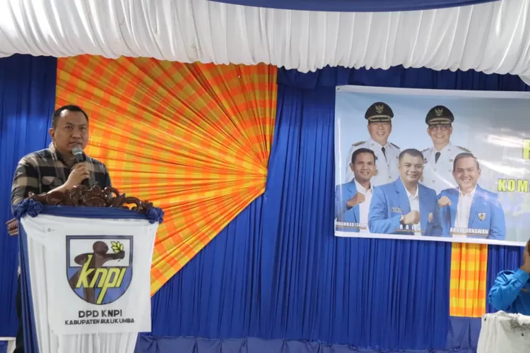 Kadisparpora Bulukumba, Ferryawan Fahmi saat menghadiri Rakerda KNPI Bulukumba.