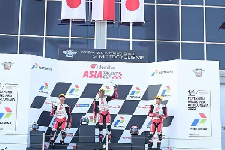 Dominasi gemilang pebalap muda Indonesia binaan Astra Honda di ajang balap Idemitsu Asia Talent Cup (IATC) Seri ke-3 di Mandalika. (astra-honda.com)