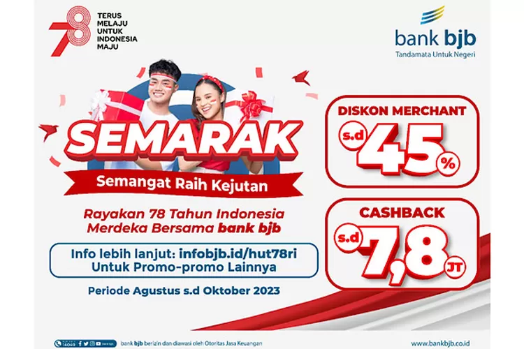 Promo HUT RI ke 78 bank bjb (Dok bank bjb)