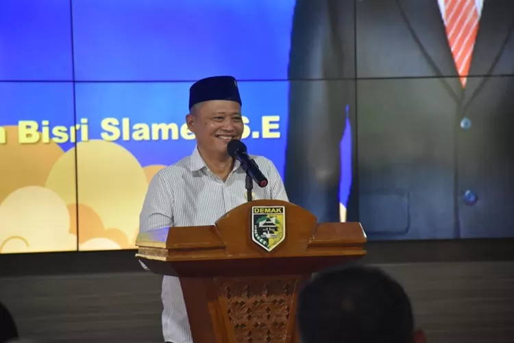 Ketua DPRD Kabupaten Demak, H.S Fahrudin Bisri Slamet (FBS) saat hadir dalam pengukuhan Pengurus Himpaudi Kabupaten Demak 2023 - 2027.