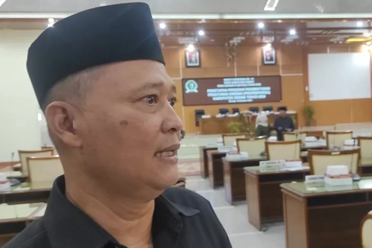 Ketua DPRD Kabupaten Demak, H.S Fahrudin Bisri Slamet usai memimpin Rapat Paripurna ke 31 DPRD Kabupaten Demak Tahun 2023. (zaidi)
